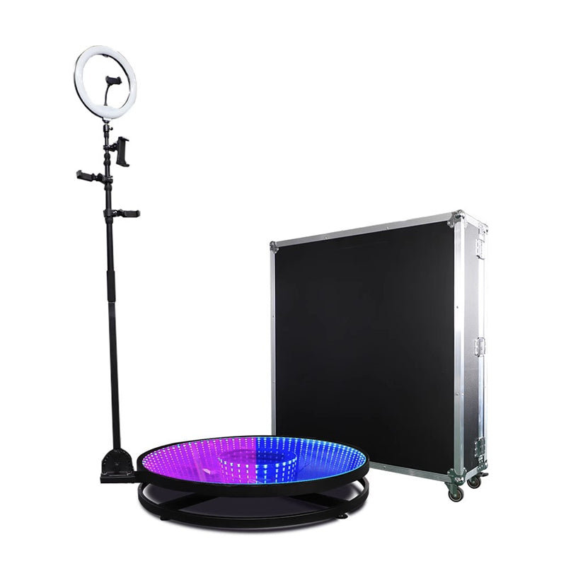 Hot Sale Portable 360 Spinner Degree Selfie Photo Booth Compatible Smartphones iPad SLR Cameras for Business Video Photo Shoots