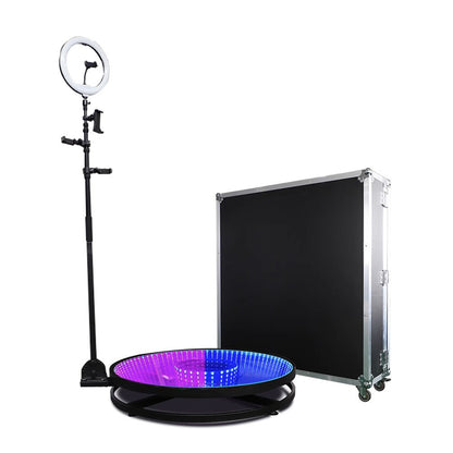 Hot Sale Portable 360 Spinner Degree Selfie Photo Booth Compatible Smartphones iPad SLR Cameras for Business Video Photo Shoots