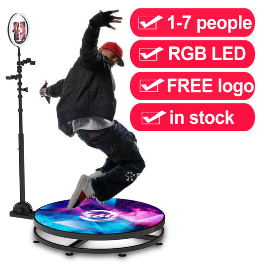 Hot Sale Portable 360 Spinner Degree Selfie Photo Booth Compatible Smartphones iPad SLR Cameras for Business Video Photo Shoots