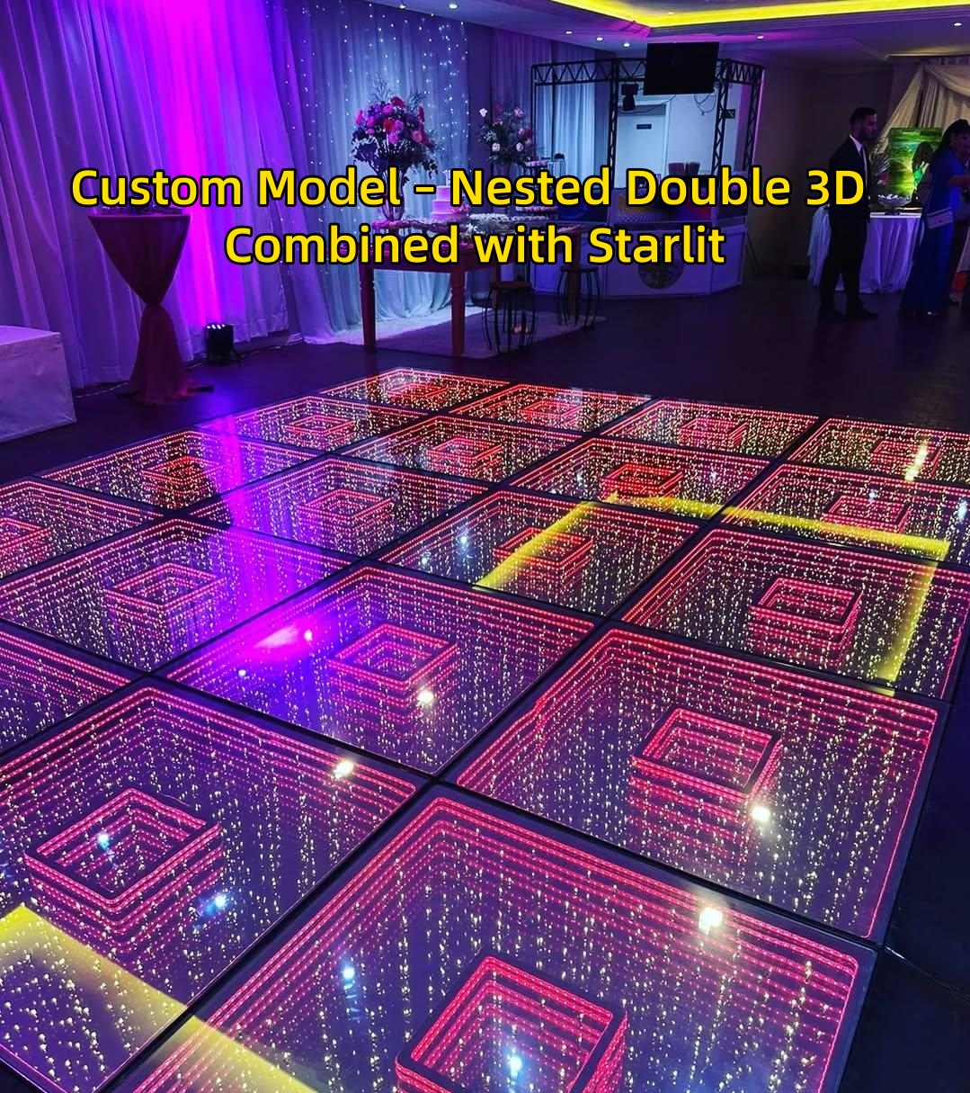 Double 3D LED Dance Floor – Nested Infinity Mirror Design