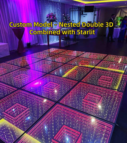 Double 3D LED Dance Floor – Nested Infinity Mirror Design