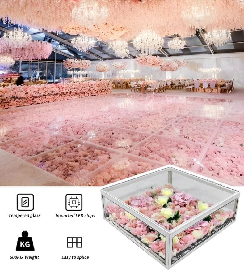Floral Dance Floor for Romantic Wedding Events