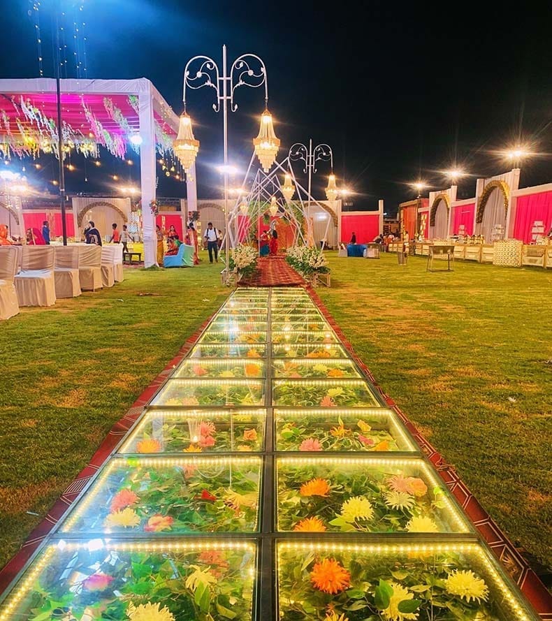 Floral Dance Floor for Romantic Wedding Events