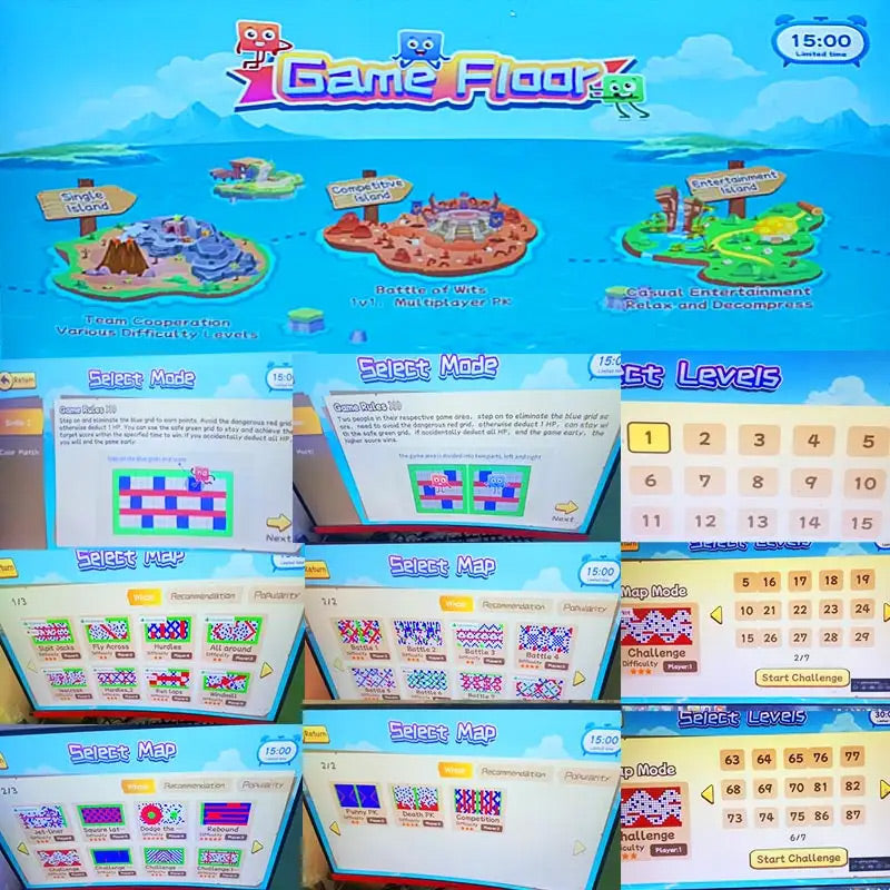 LED Interactive Game Floor for Commercial Game Rooms