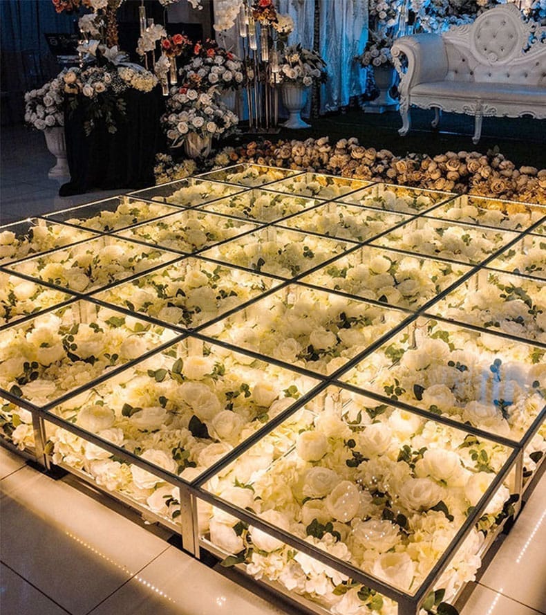 Floral Dance Floor for Romantic Wedding Events
